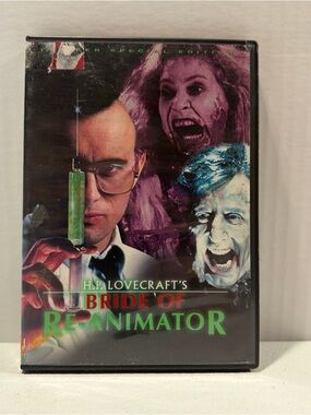 Bride of Re-Animator DVD Jeffrey Combs Pioneer Unrated Reanimator HP Lovecraft
